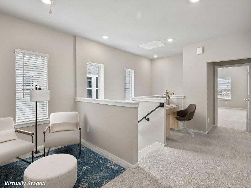 Furnished interior view inside a new home in Parkway Commons - City Series, Missouri City (Image 8). Furnished interior view inside a new home in Parkway Commons - City Series, Missouri City (Image 8).