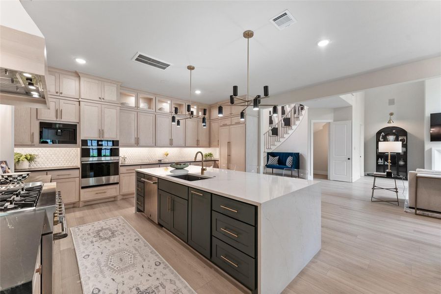 The kitchen opens directly into the main living area, allowing conversation and connection to continue while cooking or hosting. Kitchen  has a 4x12 pantry with electrical that can easily be reimagined to a scullery.