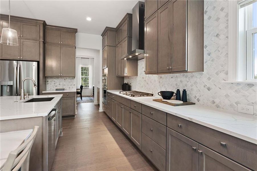 Furnished interior view inside a new home in East Harbor II at Chestatee, Dawsonville (Image 40).