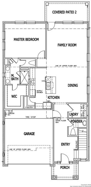 2D floor plan layout of this home in Crown Ridge Manor, San Antonio, TX (Image 6).