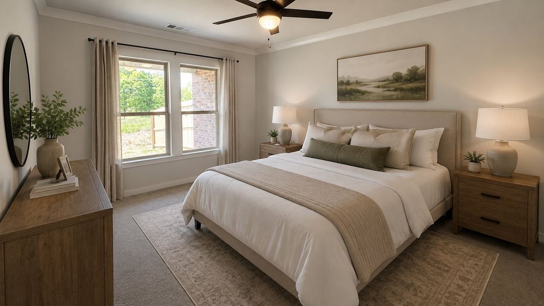 Furnished interior view inside a new home in The Greens at Legacy Townhomes, Springfield (Image 8). Furnished interior view inside a new home in The Greens at Legacy Townhomes, Springfield (Image 8).