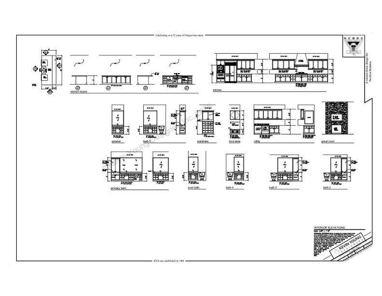 1933 Restridge Interior Elevations