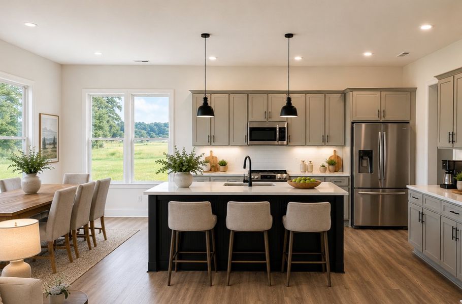 Furnished interior view inside a new home in Dixon Grove, Grimesland (Image 4).