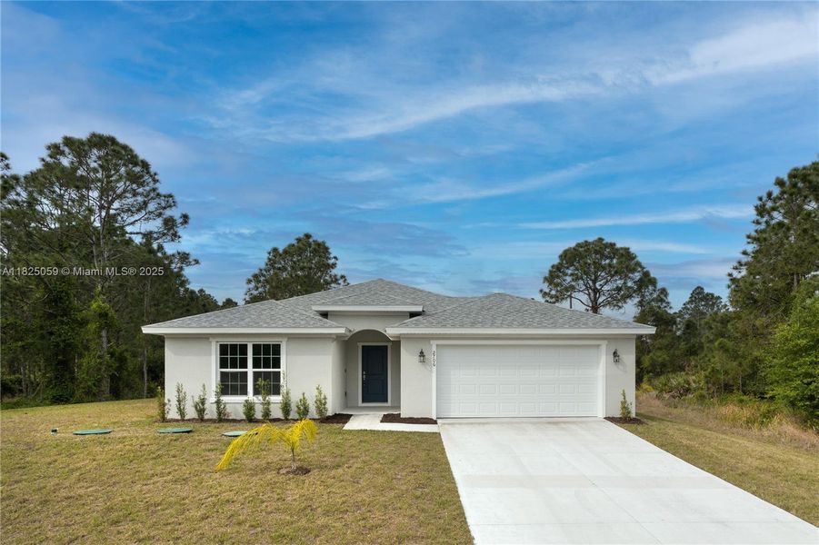 Front exterior of a new home in , Palm Bay, FL, highlighting curb appeal (Image 1).
