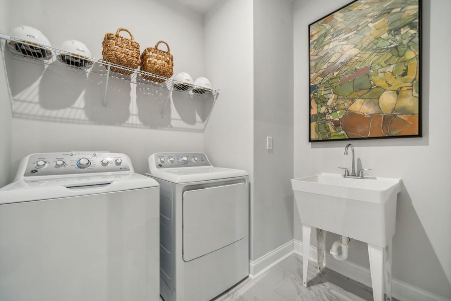 Furnished interior view inside a new home in The Beacon at Old Peachtree Single Family Homes, Lawrenceville (Image 241).