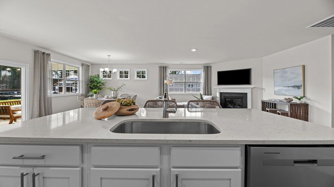 Representative furnished interior of a home built from the Clifton by D.R. Horton in Quarry Hills - Freedom, Swepsonville (Image 14).