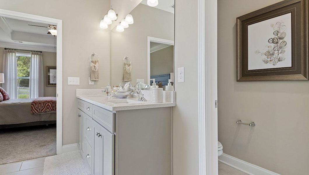 Representative furnished interior of a home built from the Windsor by D.R. Horton in Harrison Valley, Simpsonville (Image 33).