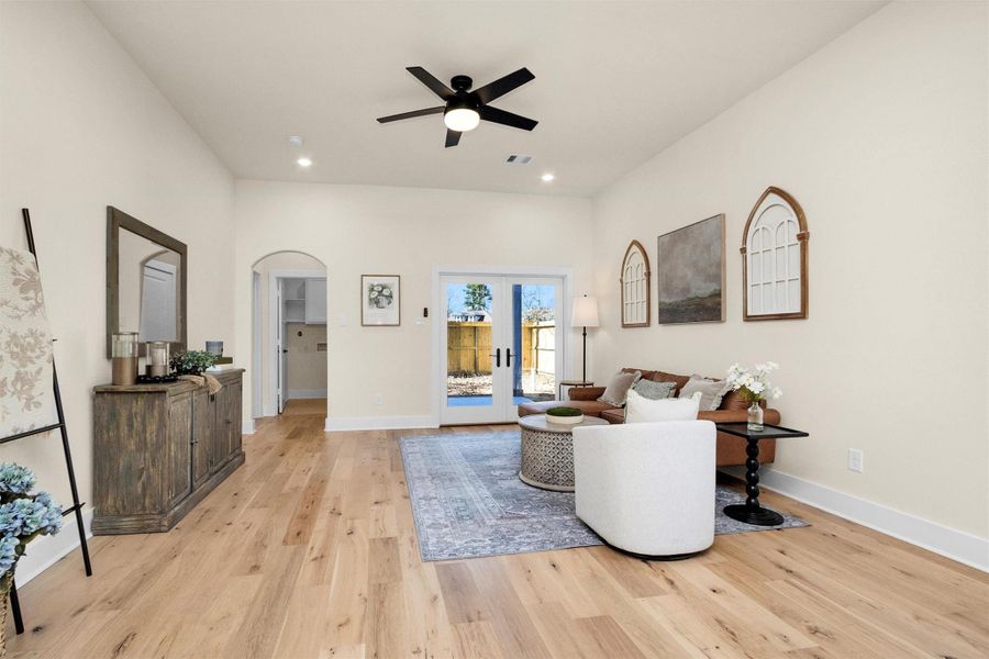 Furnished interior view inside a new home in , Point Blank (Image 15).