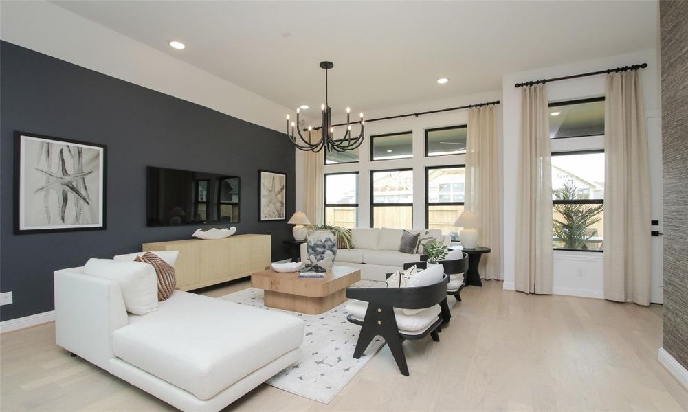 Furnished interior view inside a new home in Coastal Point, League City (Image 25).