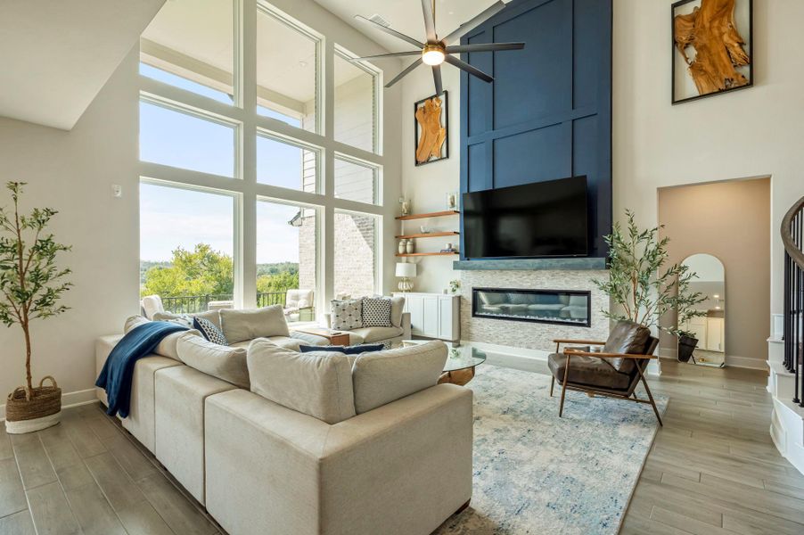 Furnished interior view inside a new home in Sweetwater - 60', Austin (Image 15). Furnished interior view inside a new home in Sweetwater - 60', Austin (Image 15).