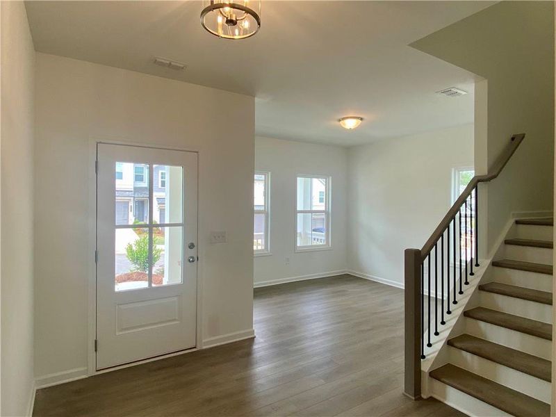 Spacious, unfurnished interior of a new home in Eastlyn Crossing, Flowery Branch (Image 30). Spacious, unfurnished interior of a new home in Eastlyn Crossing, Flowery Branch (Image 30).