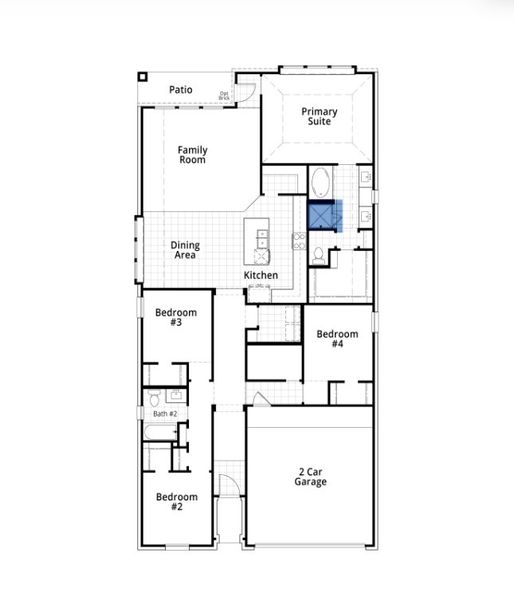 2D floor plan layout for the Bentley Plan by Highland Homes in Prominence, San Antonio, TX (Image 5). 2D floor plan layout for the Bentley Plan by Highland Homes in Prominence, San Antonio, TX (Image 5).