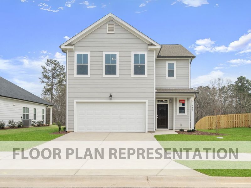Front exterior of a new home in Windsor, North Augusta, SC, highlighting curb appeal (Image 2).
