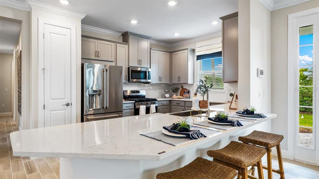 Furnished interior view inside a new home in Esplanade at Wiregrass Ranch, Wesley Chapel (Image 6).