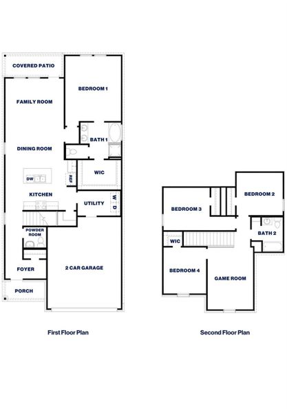 2D floor plan layout of this home in Cypress Green, Hockley, TX (Image 2).