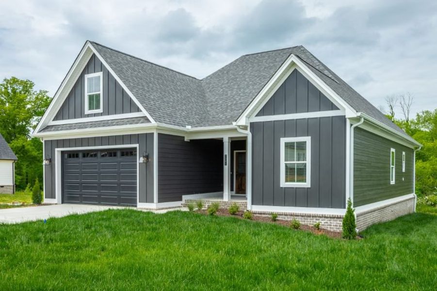 Representative exterior photo of a completed home built from the Ivy Springs by Riverstone Construction, LLC in Faith View, Ooltewah, TN (Image 28). Representative exterior photo of a completed home built from the Ivy Springs by Riverstone Construction, LLC in Faith View, Ooltewah, TN (Image 28).