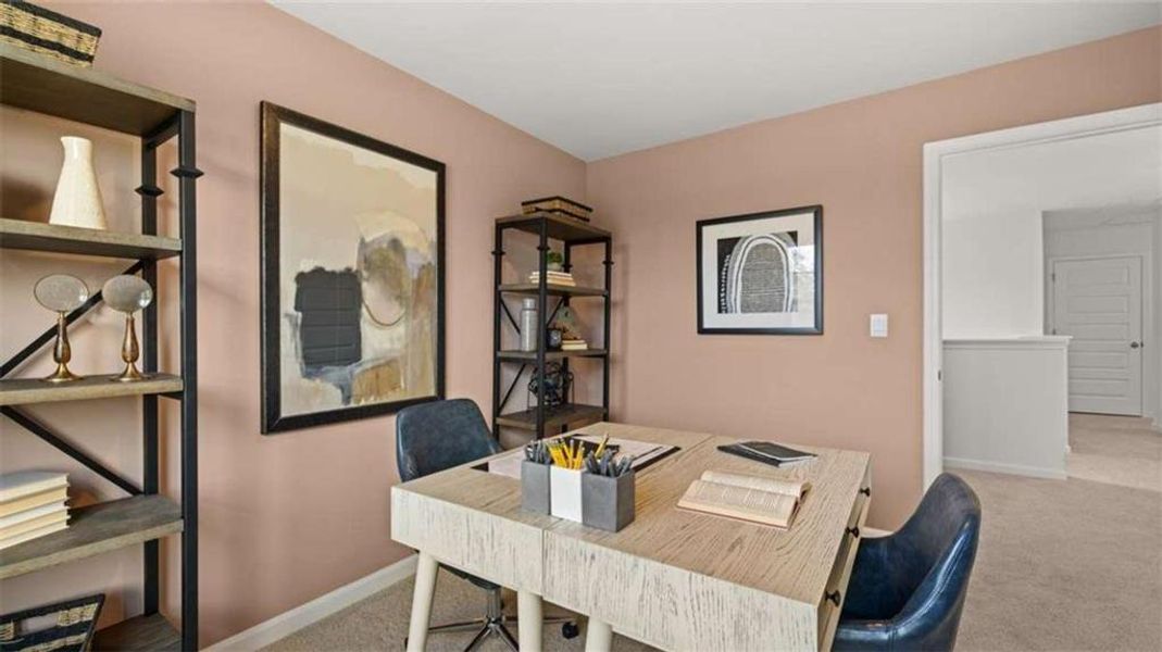 Furnished interior view inside a new home in Oakchase at Hampton, Hampton (Image 39).