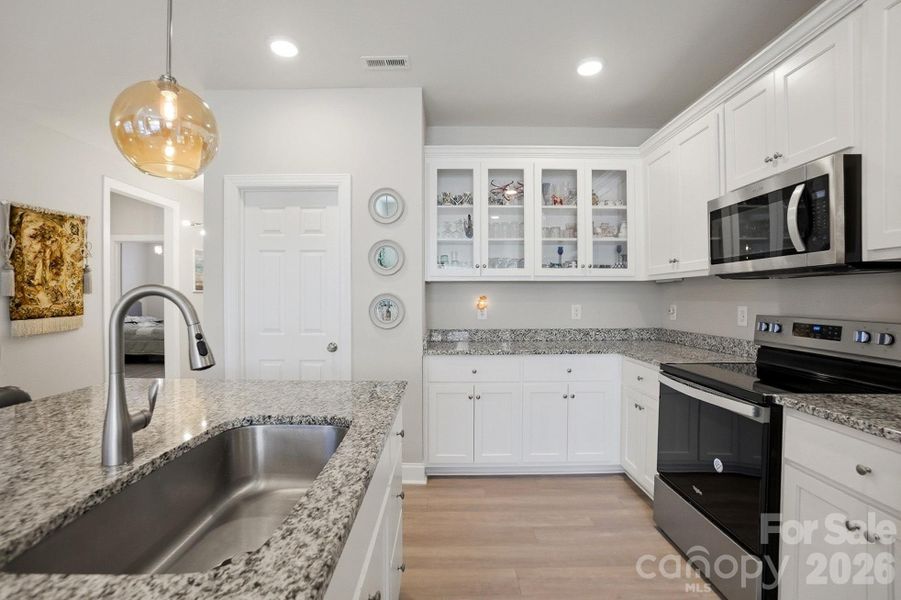 Upgraded glass cabinet doors