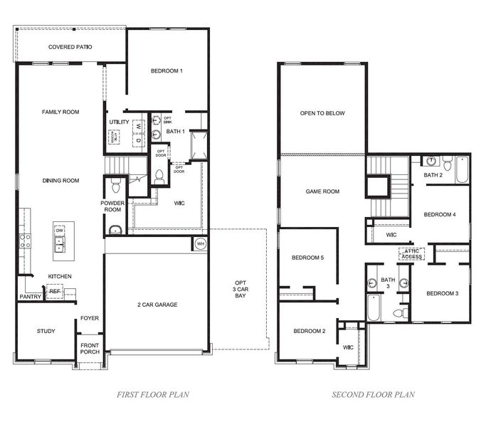 2D floor plan layout for the Walker by D.R. Horton in Emberly, Beasley, TX (Image 3). 2D floor plan layout for the Walker by D.R. Horton in Emberly, Beasley, TX (Image 3).