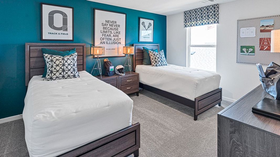 Furnished interior view inside a new home in Bridge Creek 45s and 50s, Cypress (Image 38).