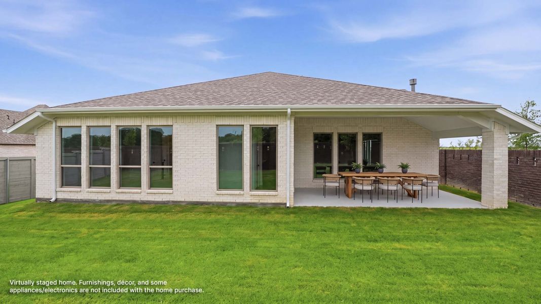 Exterior details and patio area of a home in Landmark, Denton (Image 3). Exterior details and patio area of a home in Landmark, Denton (Image 3).