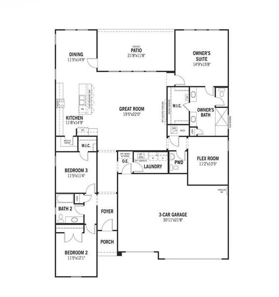 2D floor plan layout of this home in Valencia On The Lake, Little Elm, TX (Image 5). 2D floor plan layout of this home in Valencia On The Lake, Little Elm, TX (Image 5).