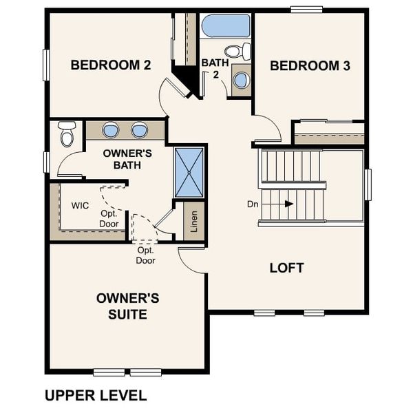 2D floor plan layout for the Ashton by Century Communities in The Boulevard II Collection at Windler, Aurora, CO (Image 4).
