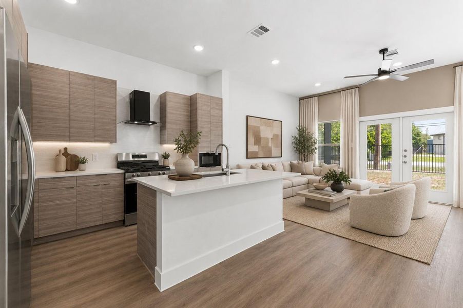 Furnished interior view inside a new home in , Houston (Image 13).