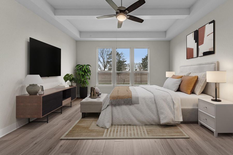 Furnished interior view inside a new home in Bridgeland, Cypress (Image 31).