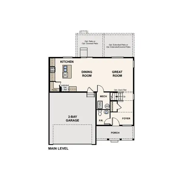 2D floor plan layout for the Fraser | Residence 36204 by Century Communities in The Overlook at Johnstown Farms, Johnstown, CO (Image 3).