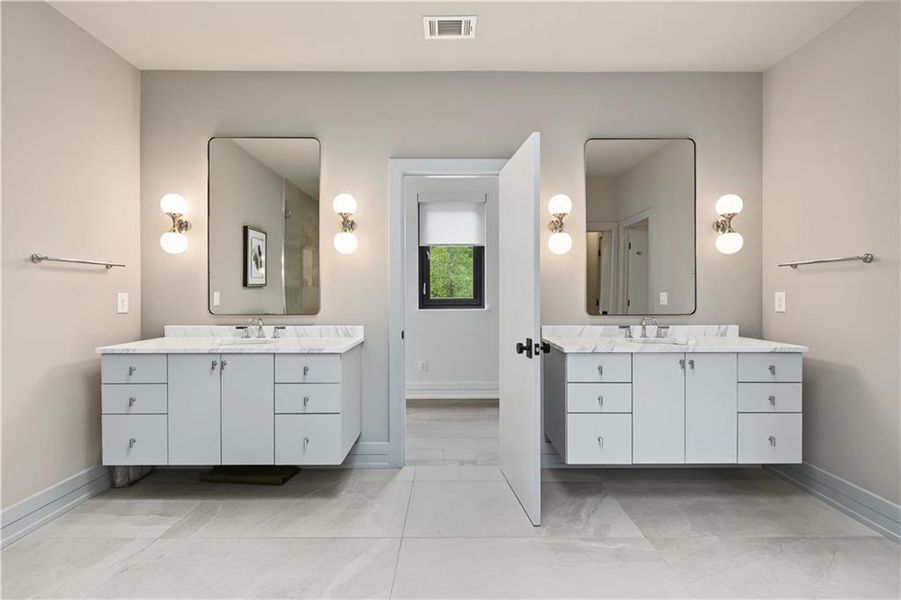 Furnished interior view inside a new home in , Atlanta (Image 71).