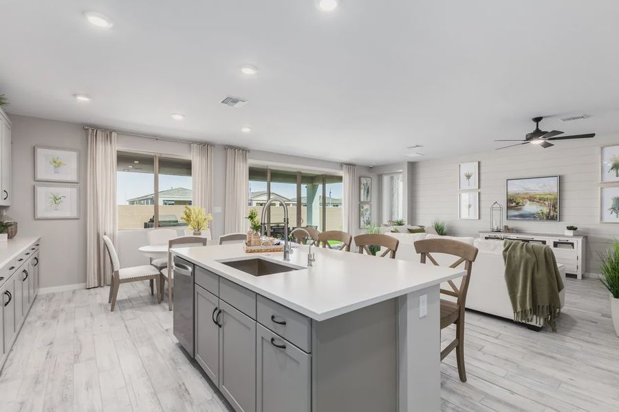 Representative furnished interior of a home built from the 2326 by Elliott Homes in Acacia at Santana, Yuma (Image 15).