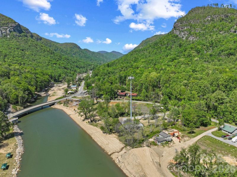 Where the Rocky Broad River spills into Lake Lure.