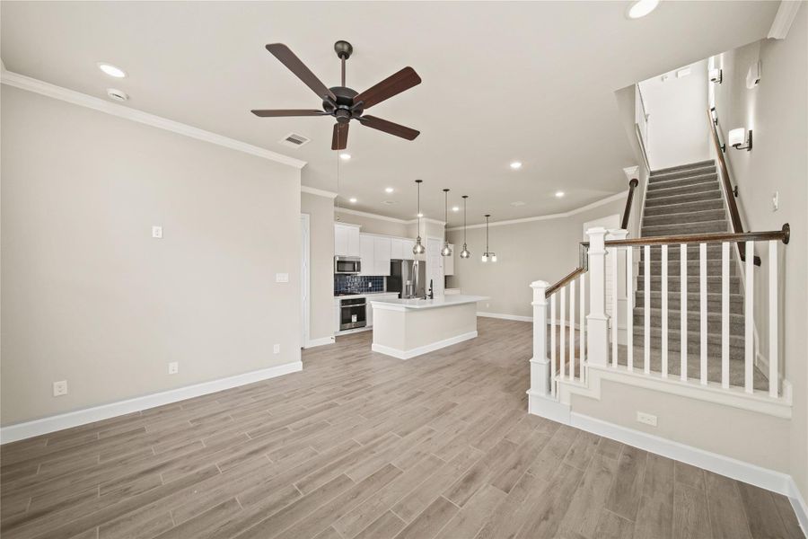 Open great room (*Photo not of actual home and used for illustration purposes only.)