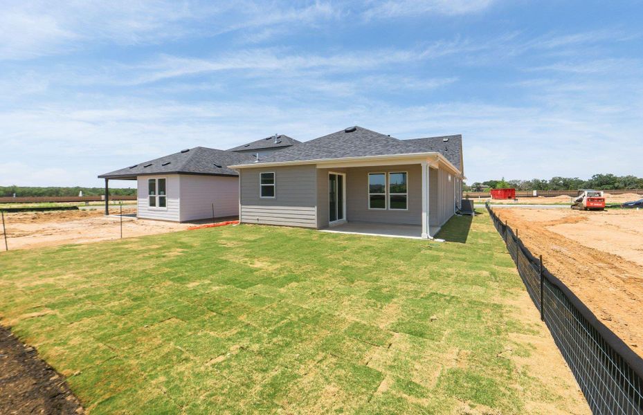 Exterior details and patio area of a home in Del Webb Austin at Lost Pines, Bastrop (Image 23).