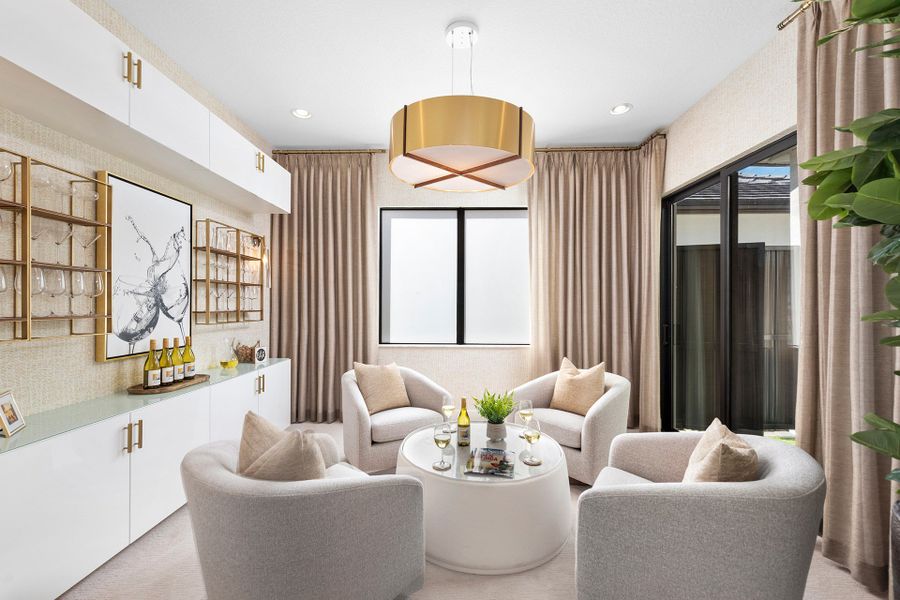 Furnished interior in a model home at Valencia Del Mar in Boynton Beach (Image 40).