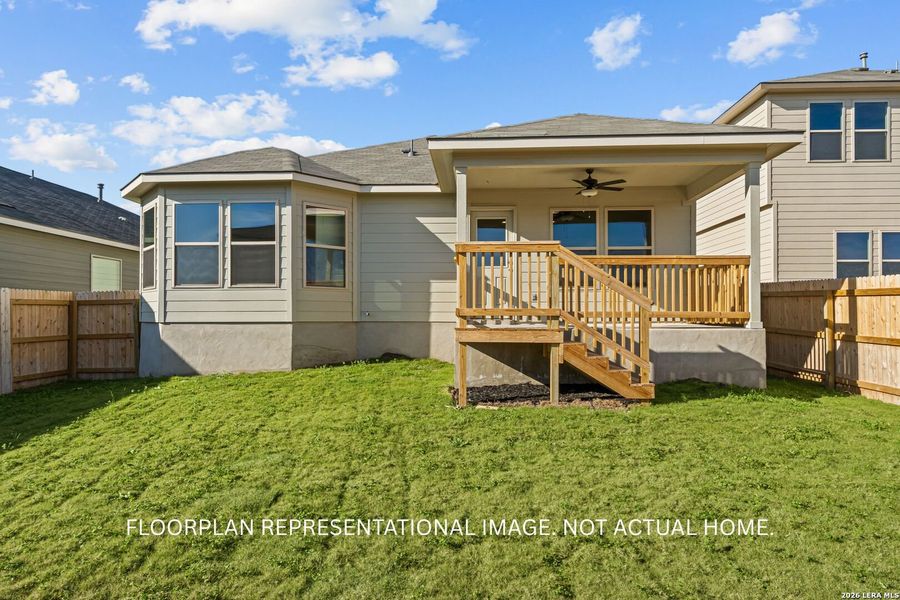 Exterior details and patio area of a home in Meadows at Clear Springs, New Braunfels (Image 2). Exterior details and patio area of a home in Meadows at Clear Springs, New Braunfels (Image 2).