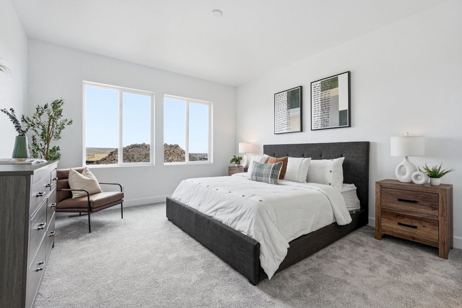 Furnished interior view inside a new home in Trailstone, Arvada (Image 7). Furnished interior view inside a new home in Trailstone, Arvada (Image 7).