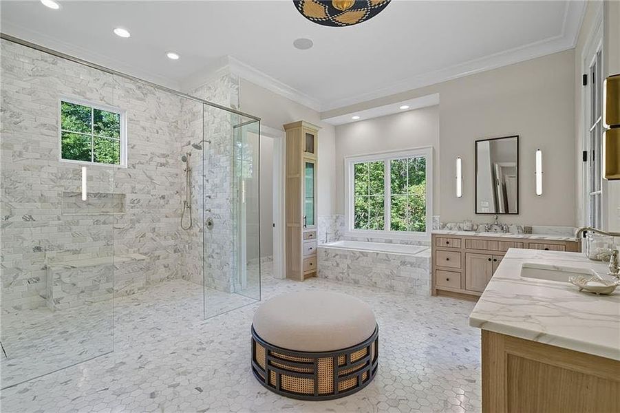 Furnished interior view inside a new home in Crossroads, Alpharetta (Image 9).