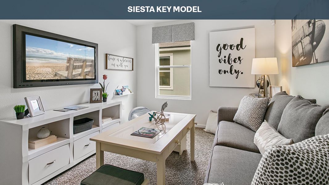 Representative furnished interior of a home built from the Siesta Key by D.R. Horton in Sawmill Branch Express, Palm Coast (Image 18).