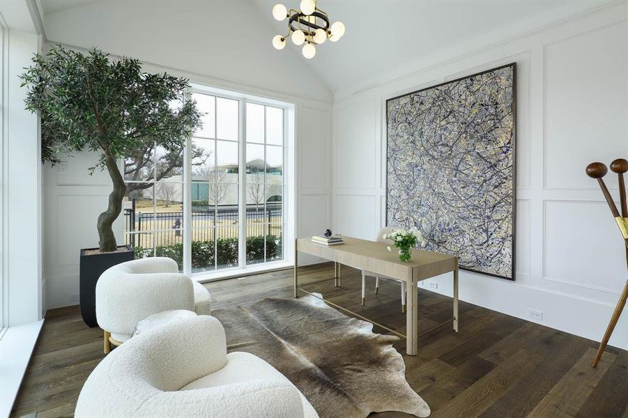 Furnished interior view inside a new home in , Dallas (Image 29).