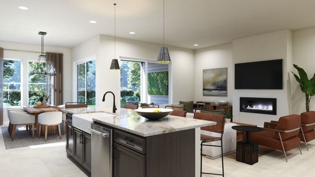 Representative furnished interior of a home built from the 2 by Trumark Homes in RainDance, Windsor (Image 4).