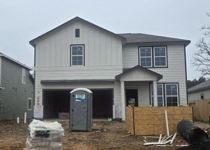 In-progress construction of a new home in Lakes at Crockett Martin, Conroe, TX (Image 28).