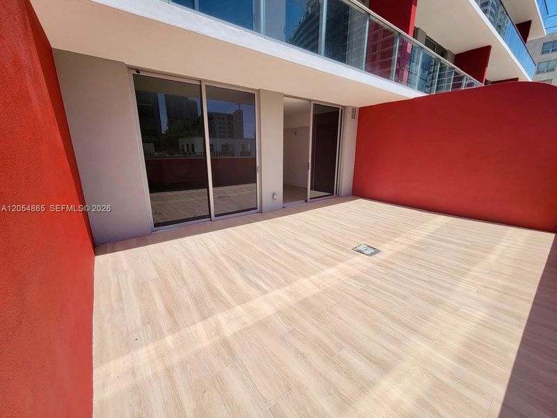Exterior details and patio area of a home in , Miami (Image 1). Exterior details and patio area of a home in , Miami (Image 1).