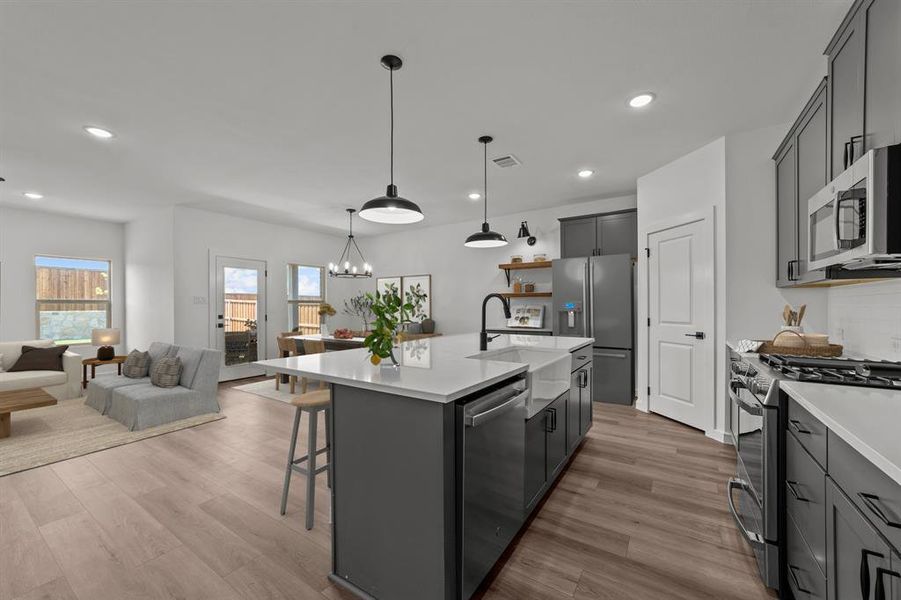 Furnished interior view inside a new home in Caldwell Lakes, Dallas (Image 7). Furnished interior view inside a new home in Caldwell Lakes, Dallas (Image 7).