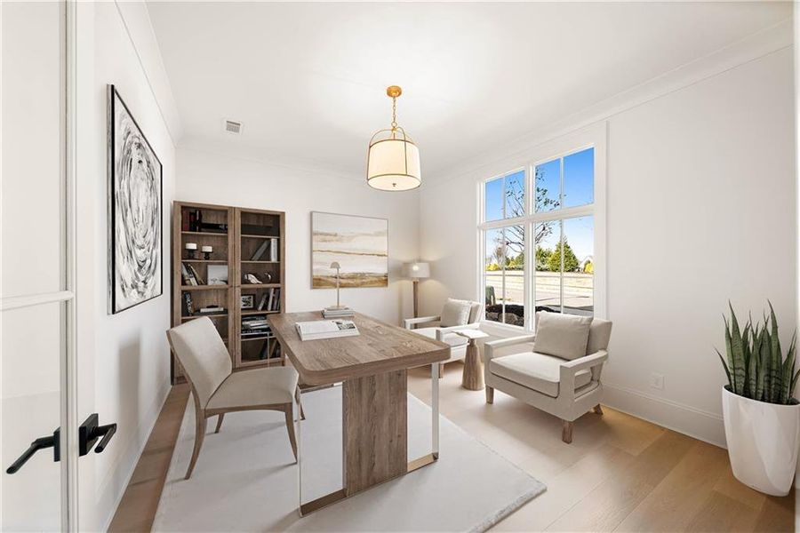 Furnished interior view inside a new home in , Alpharetta (Image 7).