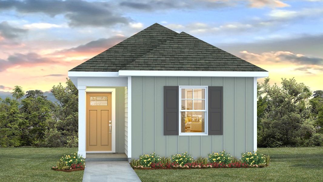 Representative exterior photo of a completed home built from the New Haven by D.R. Horton in Fox Run, Supply, NC (Image 6). Representative exterior photo of a completed home built from the New Haven by D.R. Horton in Fox Run, Supply, NC (Image 6).