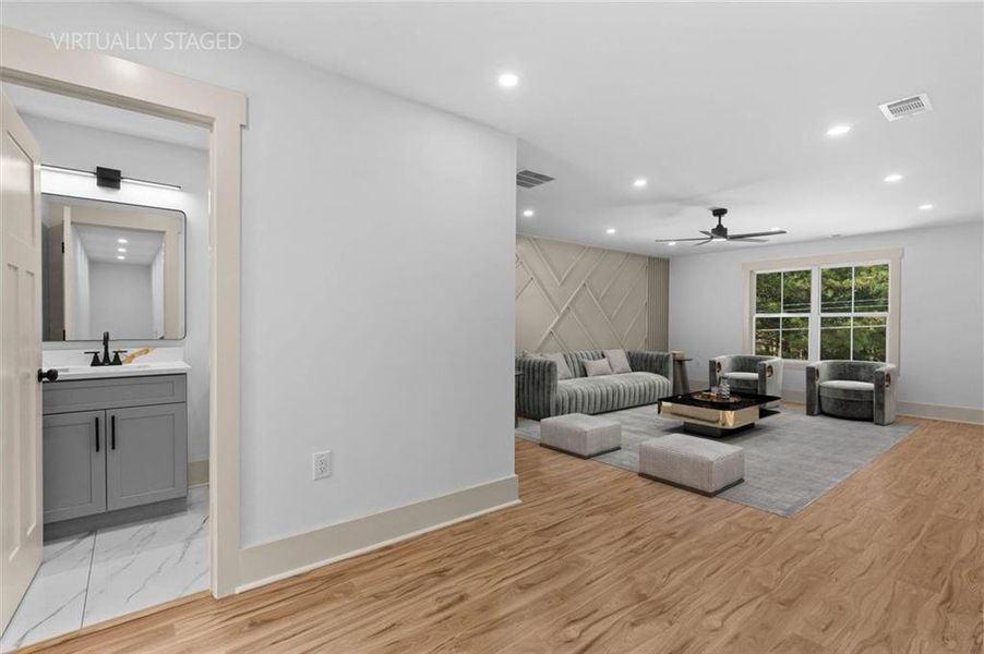 Furnished interior view inside a new home in , Powder Springs (Image 15).