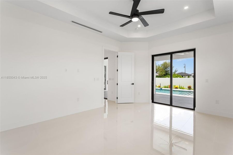 The PRIMARY SUITE is a PRIVATE RETREAT with private sliding doors to the lanai