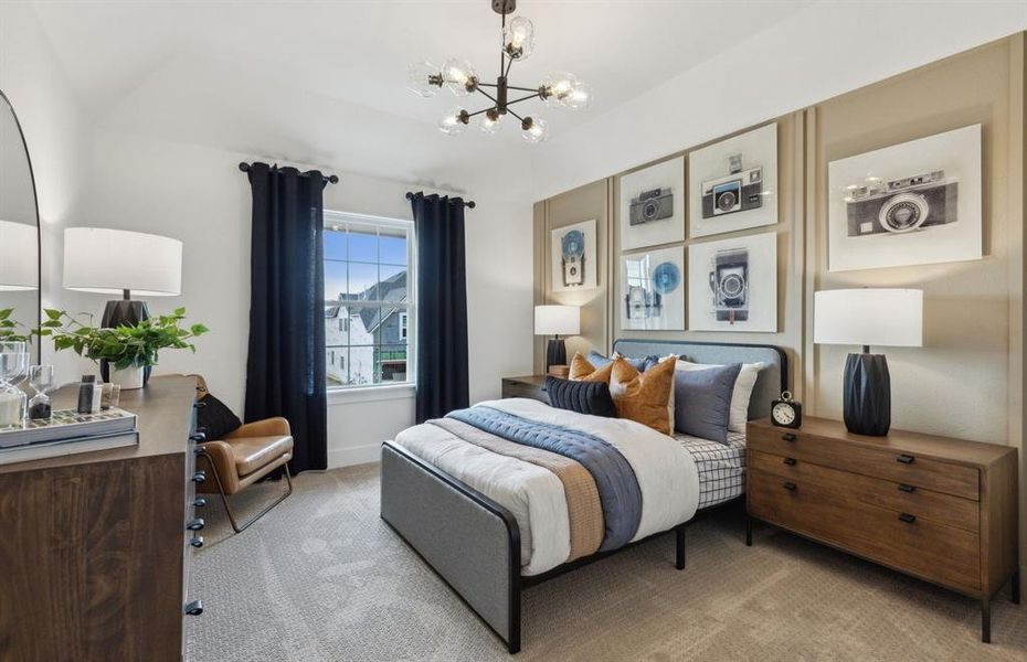 *Model Representation - Spacious secondary bedroom with large window